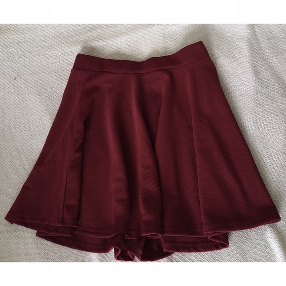maroon skater skirt