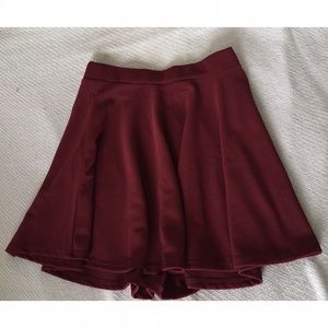 maroon skater skirt
