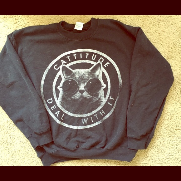 Cattitude cat sweatshirt