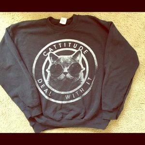 Cattitude cat sweatshirt