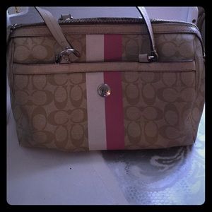 Cream coach satchel