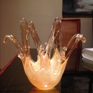 Morano style glass bowl! Made in Italy!