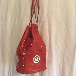 Leather Bucket Bag