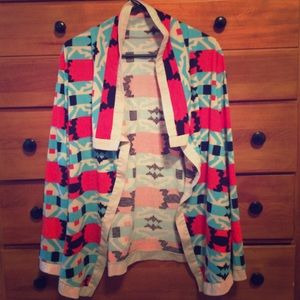 Aztec design cardigan.
