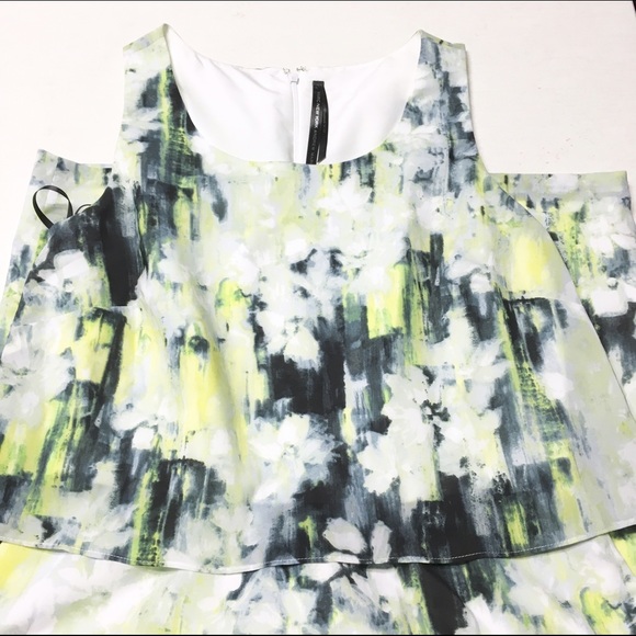 Andrew Marc Sleeveless Popover Monet Floral dress - Picture 3 of 4