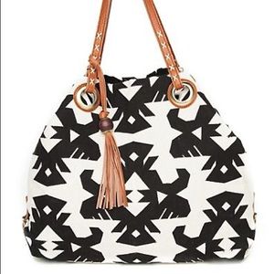 Lucky Brand Covina Ikat/Southwestern Canvas Tote