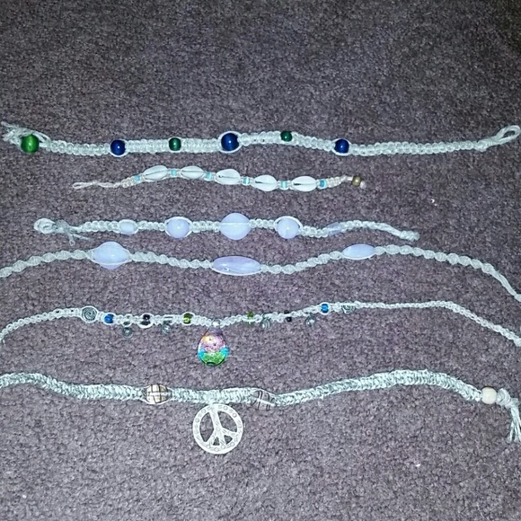 Hemp necklaces and bracelets