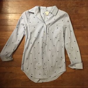 J. Crew Anchor-print button down