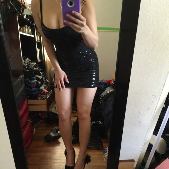 Sexy black mini dress Argentinian brand