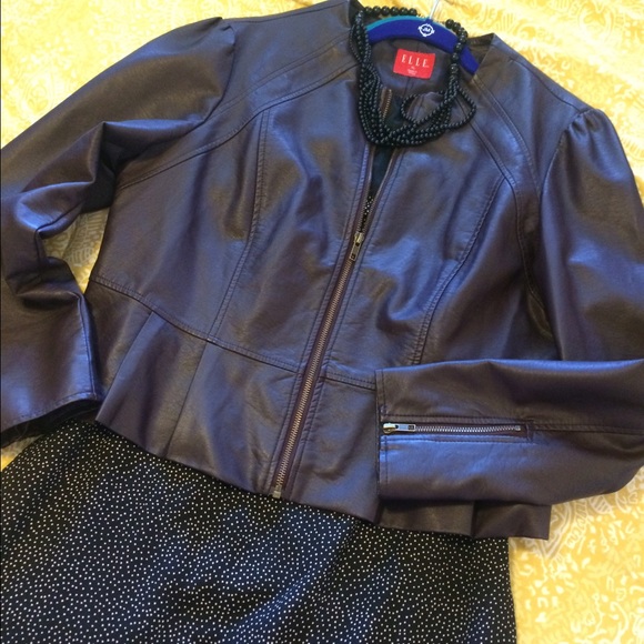Deep Purple Peplum Jacket by Elle