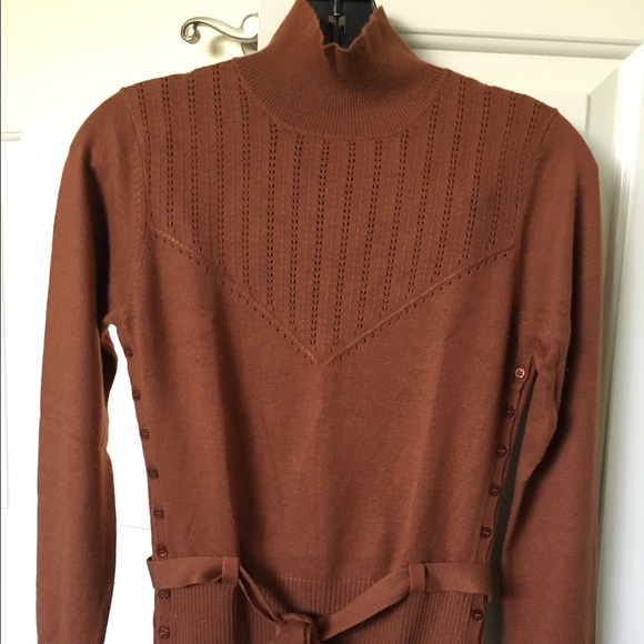 Anthropologie brown, wool blend sweater.