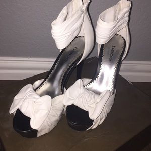 Bebe high heel shoe and ankle wrap chain sandal