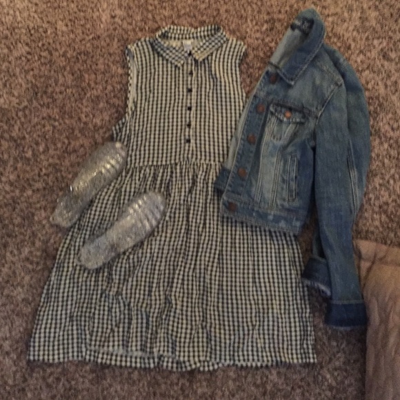 Checkered button up (baby doll) dress