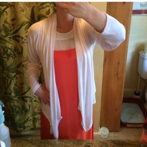 White Relaxed Jacket Cardigan