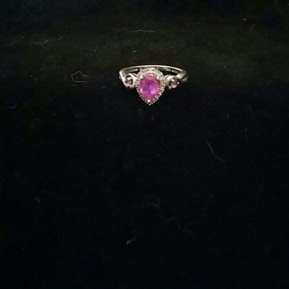 10k pink topaz ring