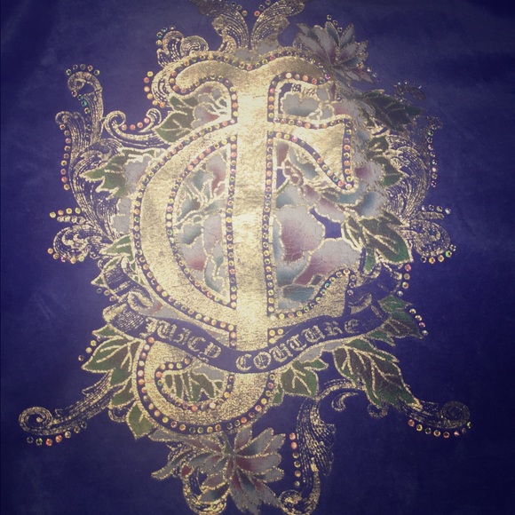 Royal Blue Velvet Juicy Couture Zip up