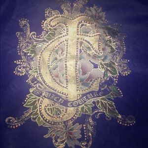 Royal Blue Velvet Juicy Couture Zip up