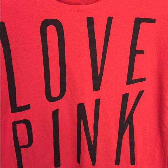 Victoria's Secret red "love pink" t-shirt.