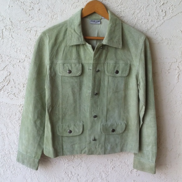 Chico's 100% Leather Suede Jacket