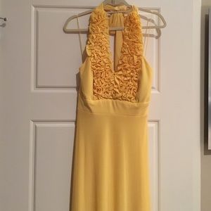 Long maxi yellow dress size 12