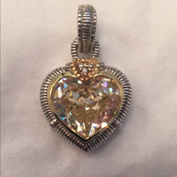 Judith Ripka Canary Heart Pendant