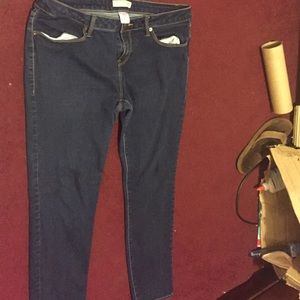 Dark wash skinny jeans