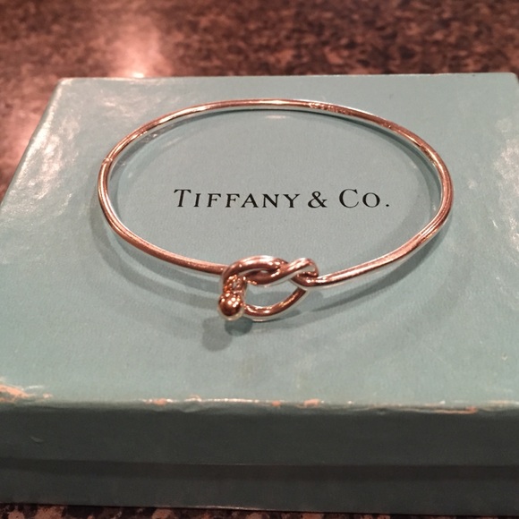 Tiffany & Co. Jewelry - Tiffany and Co silver 18k gold love knot bracelet