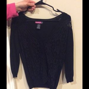 Black bottom up cardigan