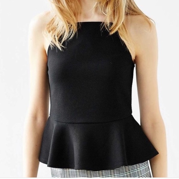 Urban Outfitters Tops - COPE Urban Outfitters Black Peplum Top