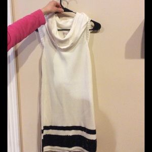 White sweater dress