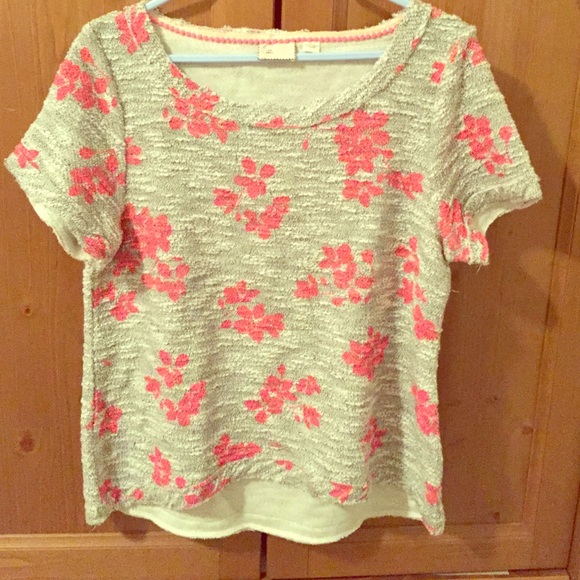 NEW size S Anthropologie printed boucle shirt