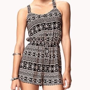 Tribal print romper