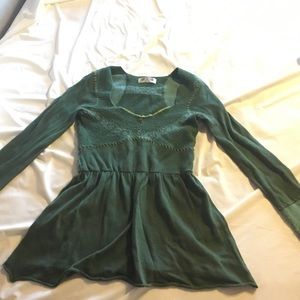 Free people green sweater