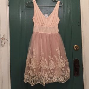 Layered Dress-Light Pink