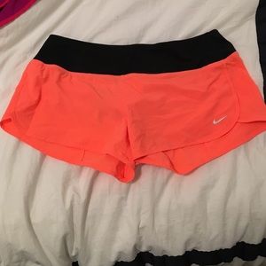 Nike dri-fit neon running shorts