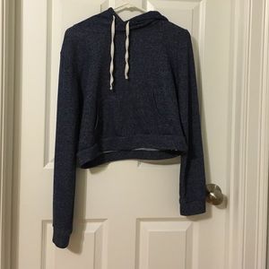 Navy cropped sweatshirt