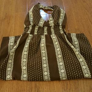 SALE - Brown and white dress
