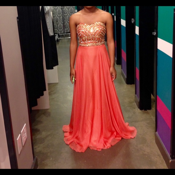 Gorgeous Coral Prom Dress