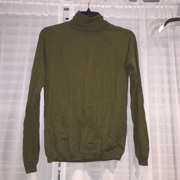 Olive green turtle neck