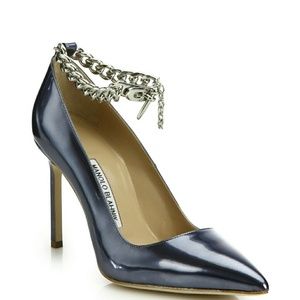 Manolo Blahnik BB Leather Pump with Chain Strap