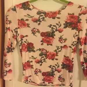 Long-Sleeve Floral Top