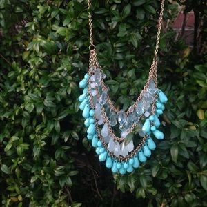 Multi blue colored necklace!