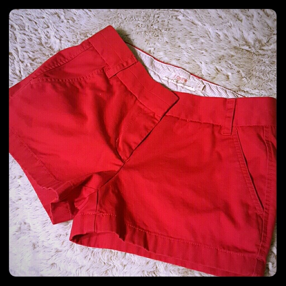 J. Crew Pants - Red j crew Chino shorts