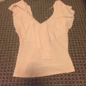 Light pink ruffle top