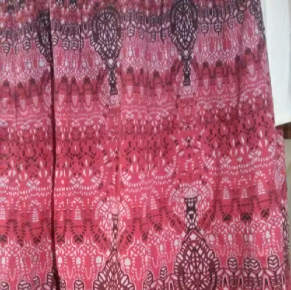 100% cotton  mid calf skirt..