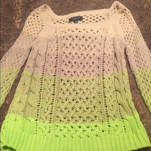 Ombré neon green sweater