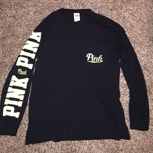 VS PINK black long sleeve shirt