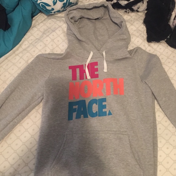 North face sweatshirt.