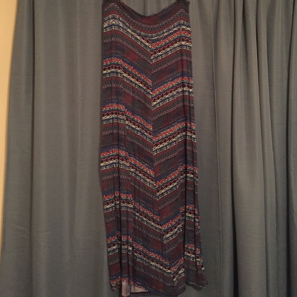 Aztec print maxi skirt