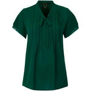 Land's End bow front blouse